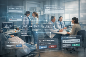 EMR mostrando los procesos reales de una clínica de salud